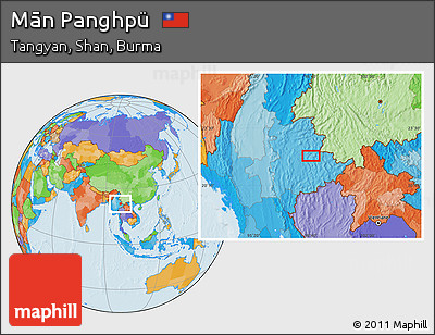 Political Location Map of Mān Panghpü