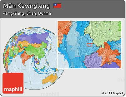 Political Location Map of Mān Kawngleng
