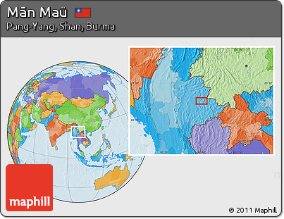 Political Location Map of Mān Maü