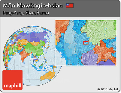 Political Location Map of Mān Mawkngio-hsiao