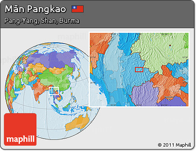 Political Location Map of Mān Pangkao