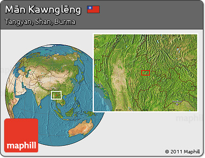 Satellite Location Map of Mān Kawnglēng