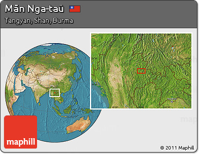 Satellite Location Map of Mān Nga-taü