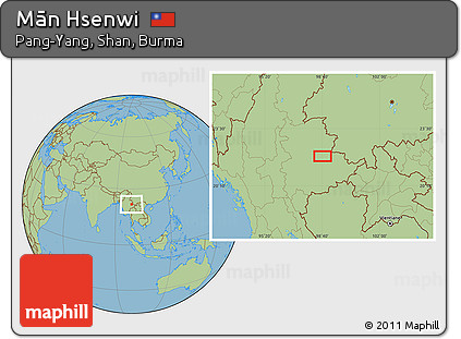 Savanna Style Location Map of Mān Hsenwi