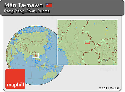 Savanna Style Location Map of Mān Ta-mawn