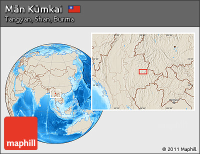 Shaded Relief Location Map of Mān Kūmkai