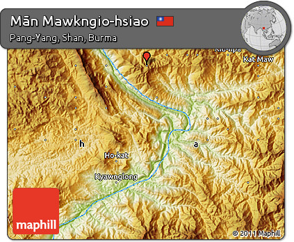 Physical Map of Mān Mawkngio-hsiao