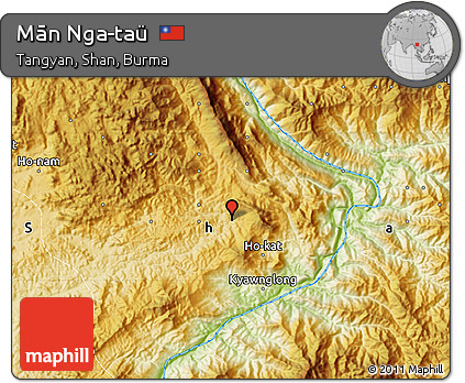 Physical Map of Mān Nga-taü