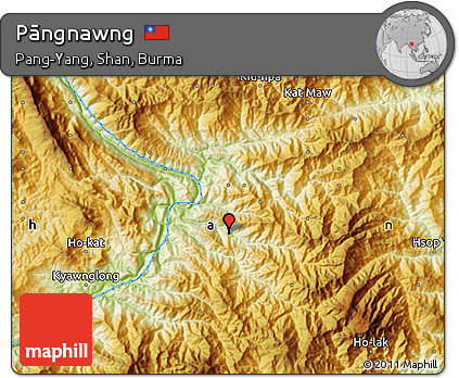 Physical Map of Pāngnawng