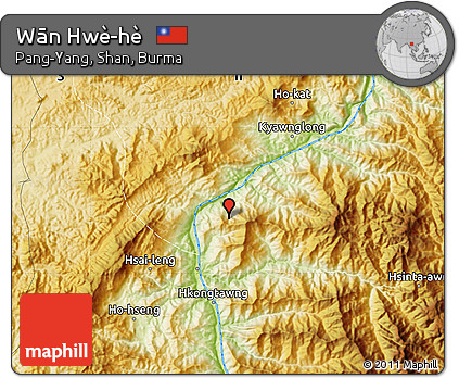 Physical Map of Wān Hwè-hè