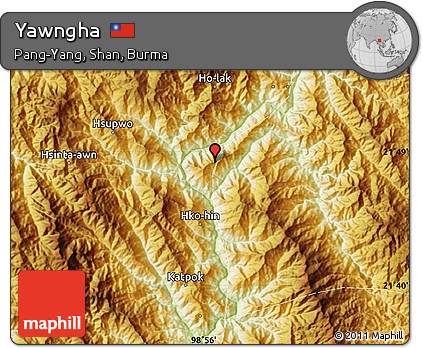 Physical Map of Yawngha