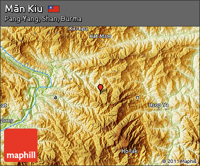 Physical Map of Mān Kiu