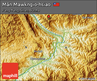 Physical Map of Mān Mawkngio-hsiao