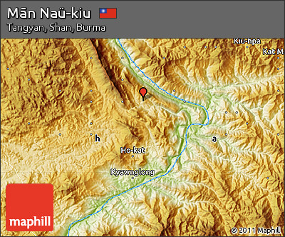 Physical Map of Mān Naü-kiu