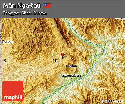 Physical Map of Mān Nga-taü
