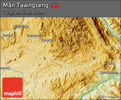 Physical Map of Mān Tawngseng