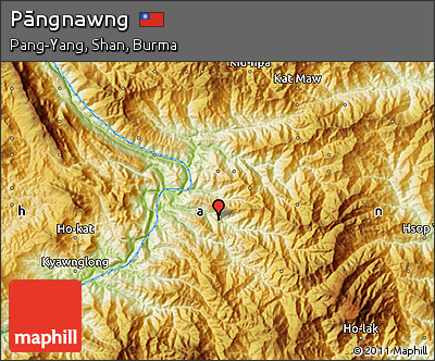 Physical Map of Pāngnawng