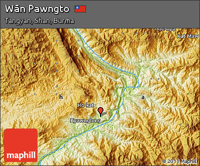 Physical Map of Wān Pawngto