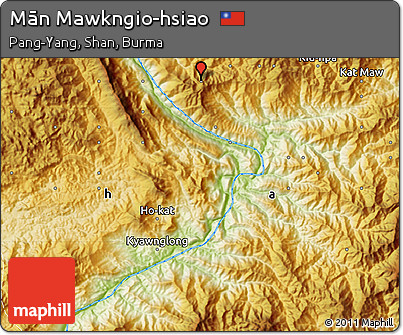 Physical Map of Mān Mawkngio-hsiao