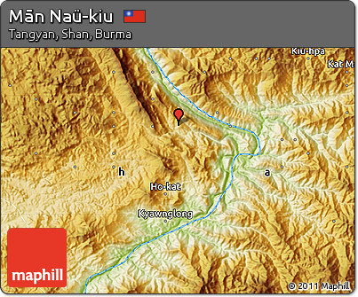 Physical Map of Mān Naü-kiu