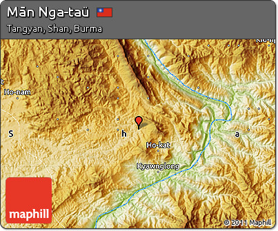 Physical Map of Mān Nga-taü