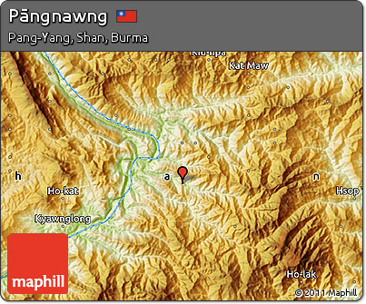 Physical Map of Pāngnawng