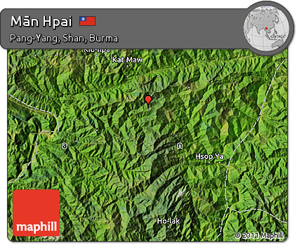 Satellite Map of Mān Hpai