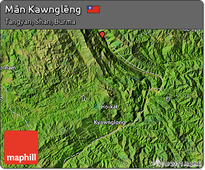 Satellite Map of Mān Kawnglēng