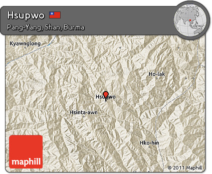 Shaded Relief Map of Hsupwo