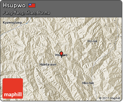 Shaded Relief Map of Hsupwo