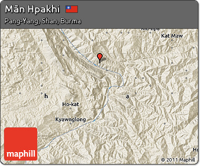 Shaded Relief Map of Mān Hpakhi