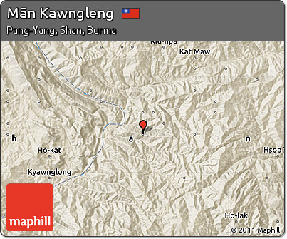 Shaded Relief Map of Mān Kawngleng