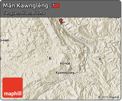 Shaded Relief Map of Mān Kawnglēng