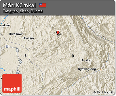 Shaded Relief Map of Mān Kūmkai