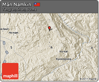 Shaded Relief Map of Mān Namkin