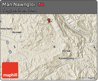 Shaded Relief Map of Mān Nawngloi