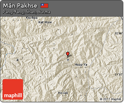 Shaded Relief Map of Mān Pakhse