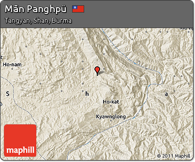 Shaded Relief Map of Mān Panghpü