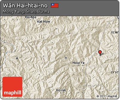 Shaded Relief Map of Wān Hai-htai-no