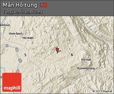 Shaded Relief Map of Mān Hō-tung