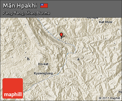 Shaded Relief Map of Mān Hpakhi
