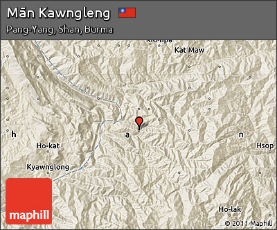 Shaded Relief Map of Mān Kawngleng