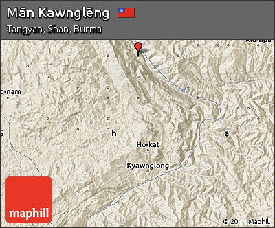 Shaded Relief Map of Mān Kawnglēng