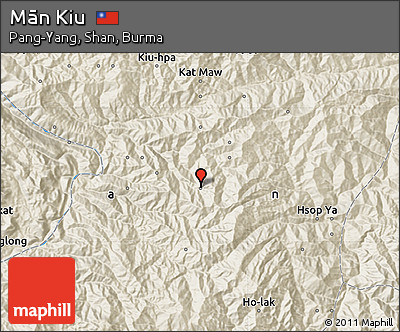 Shaded Relief Map of Mān Kiu