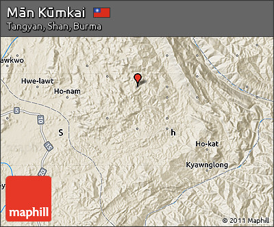 Shaded Relief Map of Mān Kūmkai