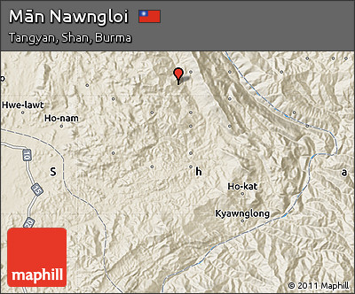 Shaded Relief Map of Mān Nawngloi
