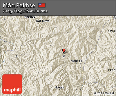 Shaded Relief Map of Mān Pakhse