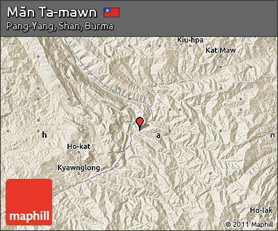 Shaded Relief Map of Mān Ta-mawn