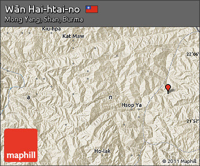 Shaded Relief Map of Wān Hai-htai-no