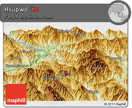 Physical Panoramic Map of Hsupwo